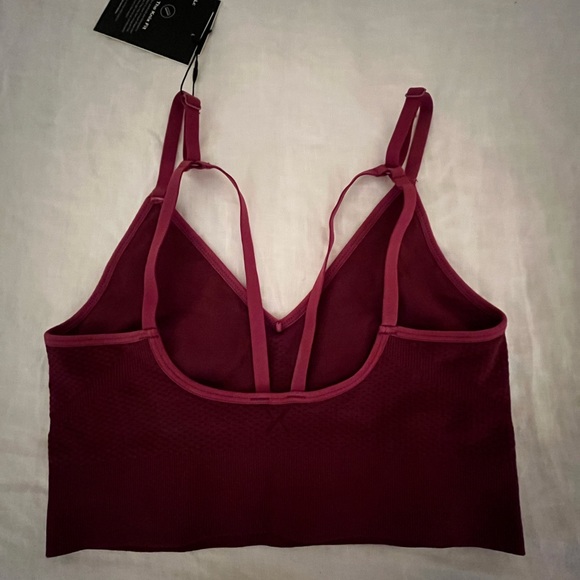 Knix Longevity bra. Dark Cherry, contrast straps. Brand new, tags still on. - Picture 2 of 9